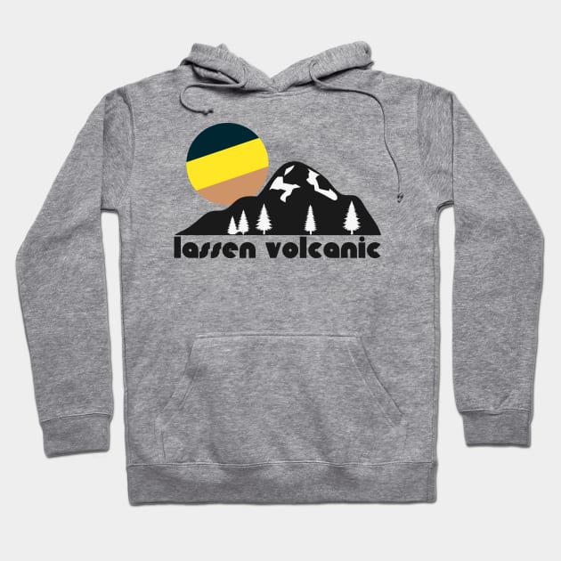 Retro Lassen Volcanic ))(( Tourist Souvenir National Park Design Hoodie by darklordpug